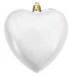 Heart Shatterproof Ornaments - White