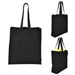 Heat Sealed Non-Woven Value Tote with Gusset - Black