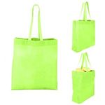 Heat Sealed Non-Woven Value Tote with Gusset - Green