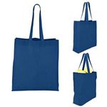 Heat Sealed Non-Woven Value Tote with Gusset - Navy Blue