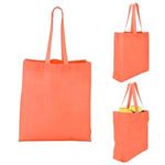 Heat Sealed Non-Woven Value Tote with Gusset - Orange