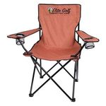 HEATHERED FOLDING CHAIR WITH CARRYING BAG - Orange