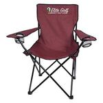 HEATHERED FOLDING CHAIR WITH CARRYING BAG -  