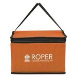Heathered Non-Woven Cooler Lunch Bag - Orange