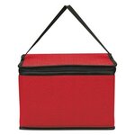 Heathered Non-Woven Cooler Lunch Bag - Red