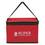 Heathered Non-Woven Cooler Lunch Bag - Red