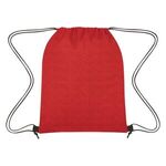 Heathered Non-Woven Drawstring Backpack -  