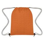Heathered Non-Woven Drawstring Backpack -  