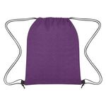Heathered Non-Woven Drawstring Backpack -  