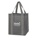 Heathered Non-Woven Shopper Tote Bag - Gray With Gray