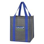 Heathered Non-Woven Shopper Tote Bag -  