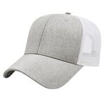 Heathered Polyester with Ultra Soft Mesh Back Cap -  