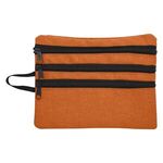 Heathered Tech Accessory Travel Bag - Orange
