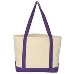 Heavy Cotton Canvas Boat Tote Bag -  