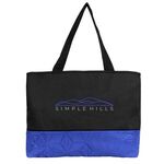 Heritage Quilted Tote Bag - Black With Royal