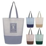 Herringbone Non-Woven Tote Bag - Gray