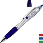 Highlighter Combo Elite Pen - Silver-blue
