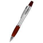 Highlighter Combo Elite Pen - Silver-red