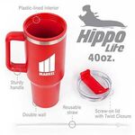 Hippo Lite Mug & Straw Lid with Twist Closure - 40 oz. -  