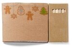 Holiday Adult Coloring Book & 6-Color Pencil Set - Gingerbread - Natural