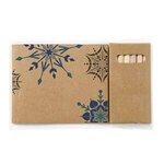 Holiday Adult Coloring Book & 6-Color Pencil Set - Snowflakes - Natural