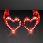 Holiday Hearts Light Up Candy Cane Glasses -  