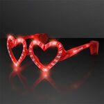 Holiday Hearts Light Up Candy Cane Glasses -  