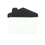 House Shape Clip - White with Black