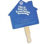 Buy Custom Imprinted House Shape Hand Fan