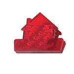 House Shaped Bag Clip - Transparent Red