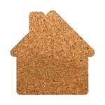 House Shaped Cork Coasters - Natural