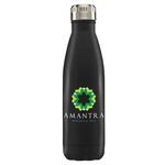 Ibiza - 17oz. Double Wall Stainless Bottle - Full Color - Black