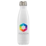 Ibiza - 17oz. Double Wall Stainless Bottle - Full Color - White