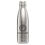 Ibiza - 17oz. Double Wall Stainless Bottle - Silkscreen - Silver