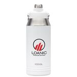 iCOOL® Lakewood 40 oz. Double Wall, Stainless Steel Bottle - White