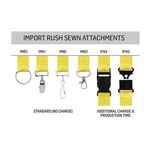 Import Rush 1" Dye-Sublimated Lanyard with Sewn Silver Ring -  
