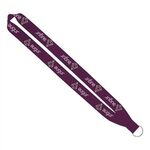 Import Rush 1" Dye-Sublimated Lanyard with Sewn Silver Ring -  