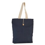 Imprinted 11.5 Oz Portland Button-Up Canvas Tote - Navy/Natural