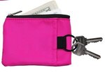 Imprinted Aeroloft (TM) Jet Black Stash Key Wallet - Pink