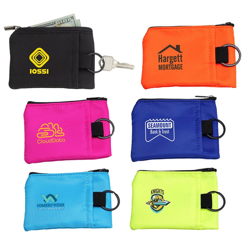 Main Product Image for Imprinted Aeroloft (TM) Jet Black Stash Key Wallet