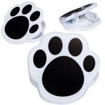 Imprinted Clip Pet Paw Magnetic Memo - Black-white