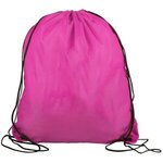 Imprinted Drawstring Backpack 15in x 18in - Hot Pink