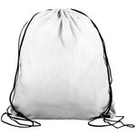 Imprinted Drawstring Backpack 15in x 18in - White