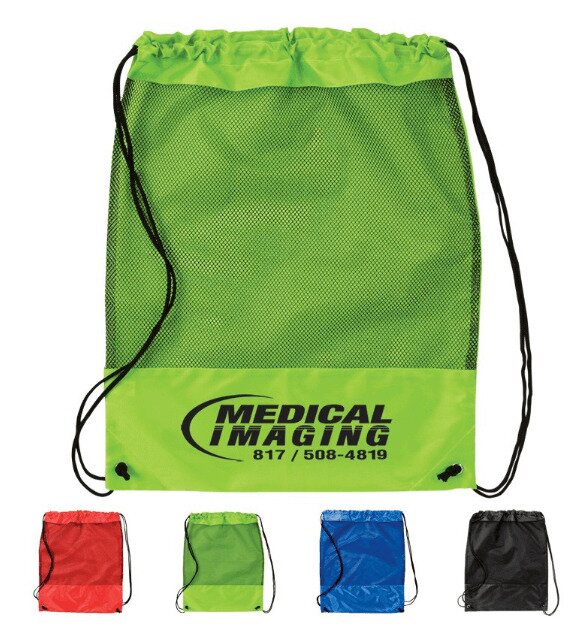 Main Product Image for Imprinted Drawstring Backpack Mesh Panel