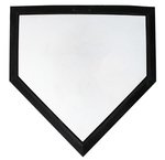 Imprinted Mini Baseball Homeplate - White