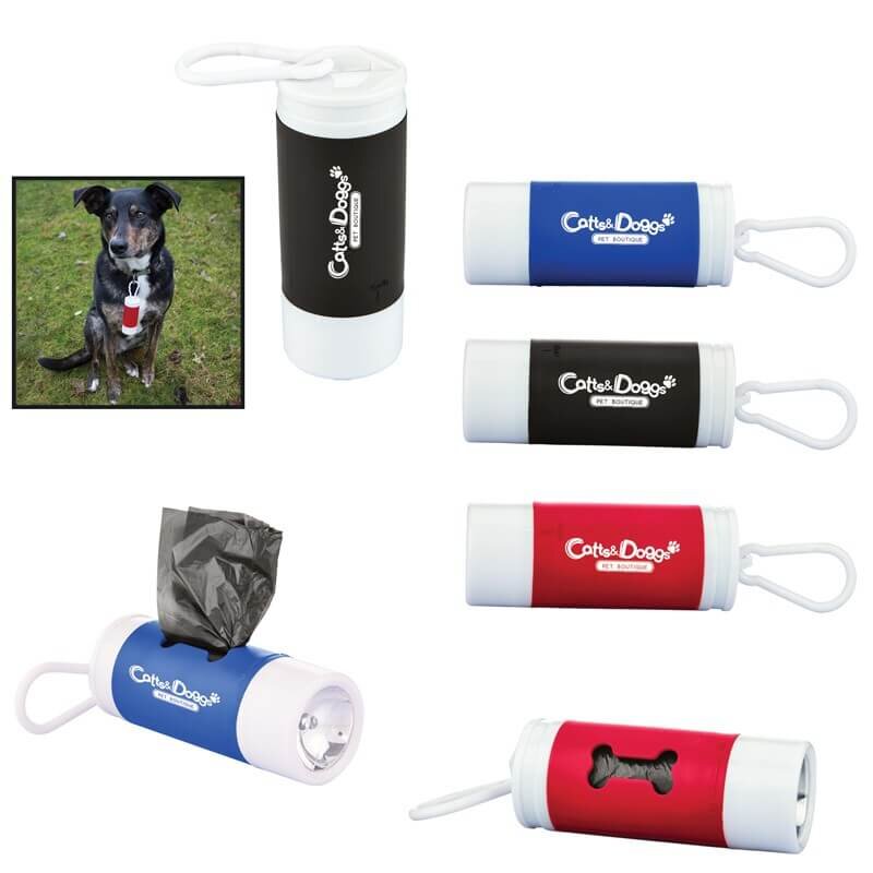 Main Product Image for Imprinted Pet Waste Bag Dispenser & Flashlight