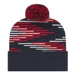 In Stock Bar Knit Cap with Cuff -  