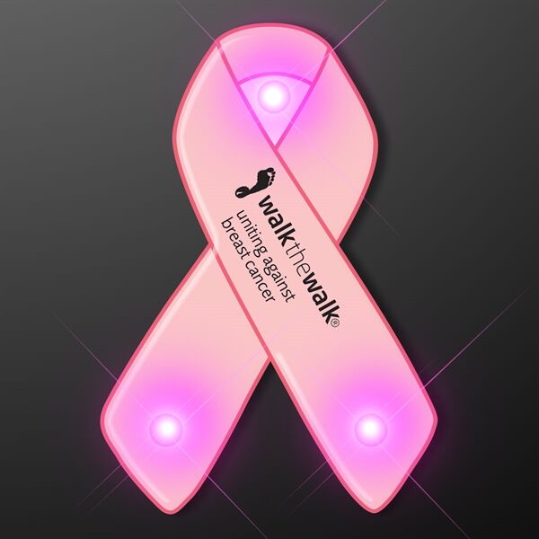 Main Product Image for LIGHT UP PINK RIBBONS PINS FOR BREAST CANCER AWARENESS