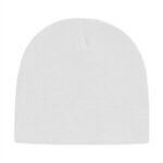 In Stock Knit Beanie - White
