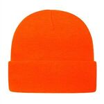 In Stock Knit Cap with Cuff - Neon Blaze